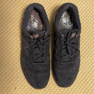 Womens New Balance 696 Charcoal Grey Suede Tennis Shoes